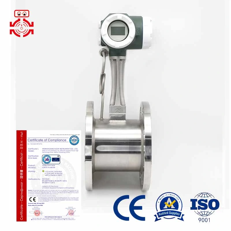 Chemical Plant, Paper Factory, Boiler Factory, Metallurgical Industry and Other Special Flow Meter Vortex Flow Meter, Steam Gas Liquid Measurement Steam CE