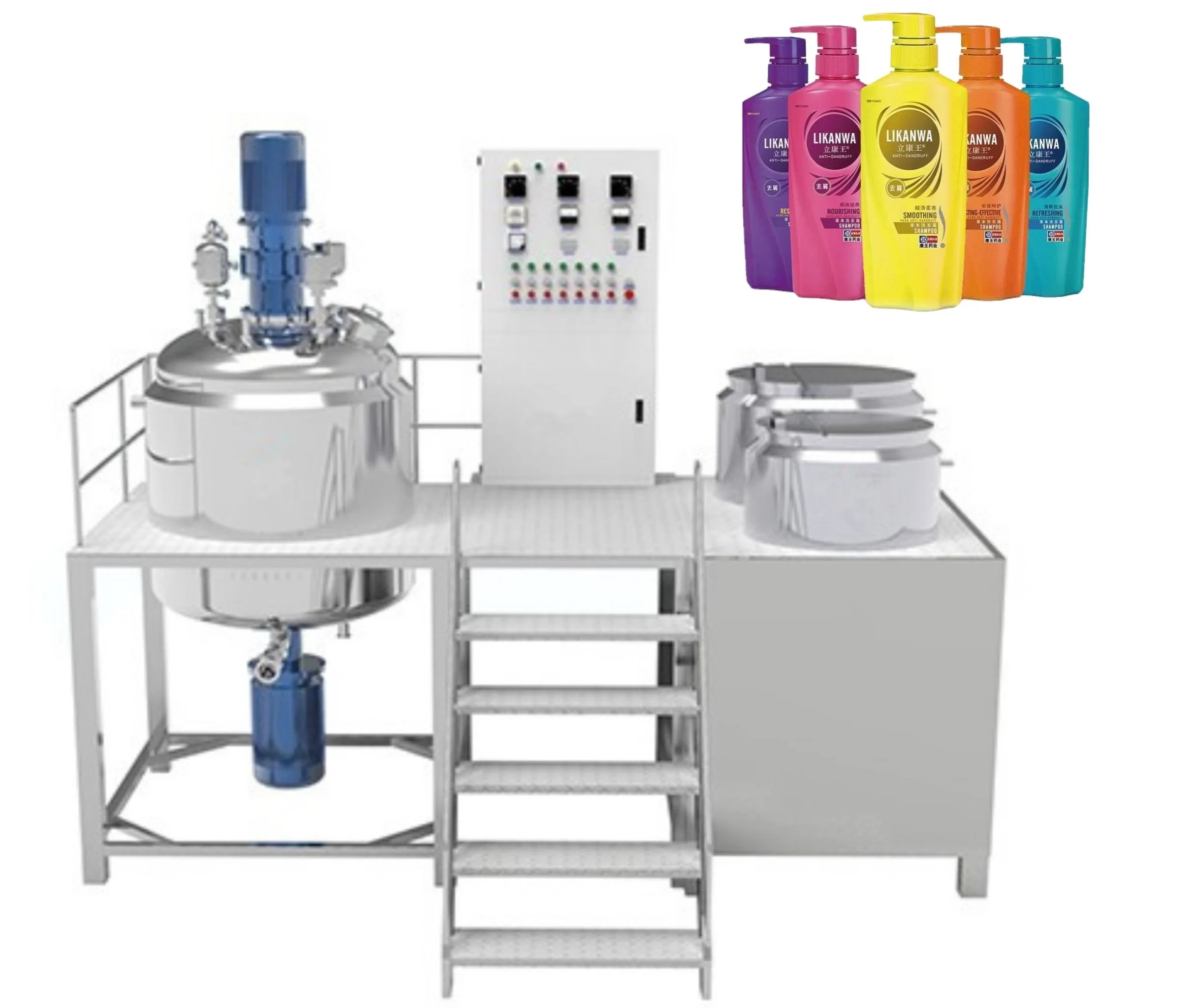 Jf Automatic Ointment Manufacturing Plant Fixed Vacuum Emulsifying Mixer Pharmaceutical Machinery