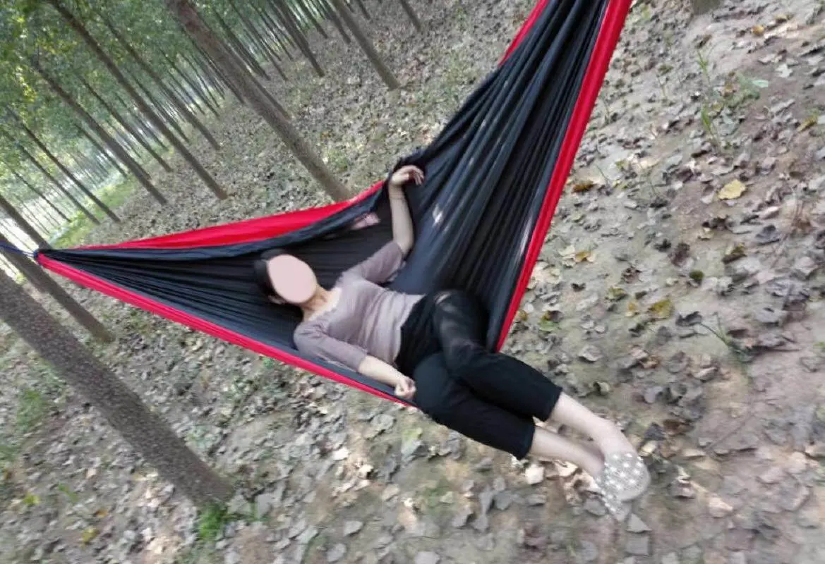 Hammock Camping Backpacking Travel Hanging Sleeping Bed Single or Double Ci16930