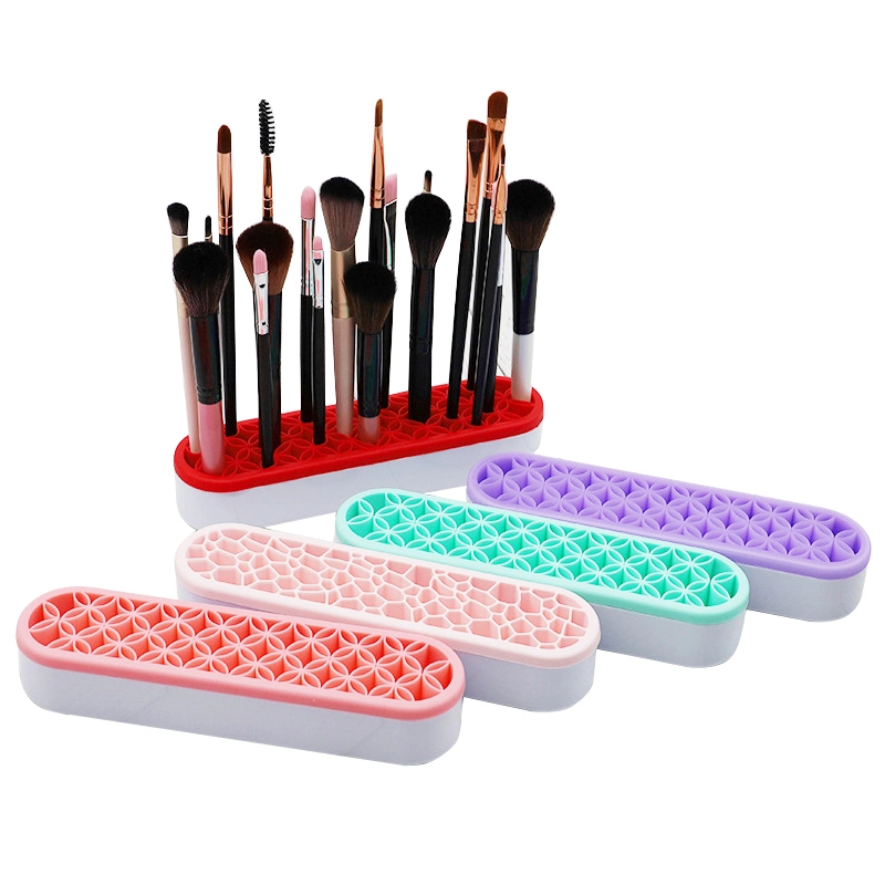 Silicone Makeup Brush Holder Stand Multipurpose Cosmetic Travel Storage Box