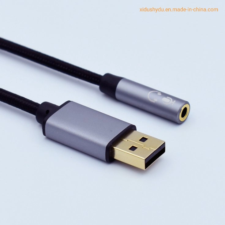 Auricular USB tipo a a audio 3,5mm cable auxiliar USB