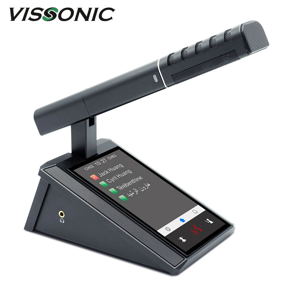 Digital Voting Chairman/Delegate Unit with Channel Selector Touch Screen Microphone