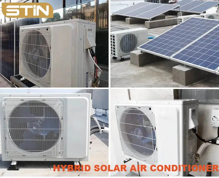 12000BTU Système de climatisation solaire hybride à bas prix pour une utilisation domestique en Europe.