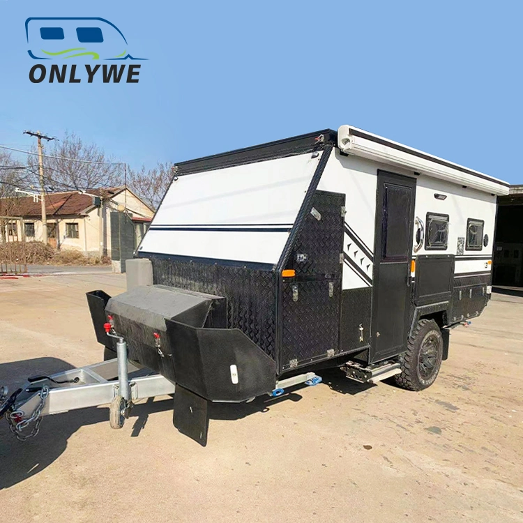 Onlywe Small Folding Aluminum Travel Trailer Rvs Van Camper Trailer Caravans