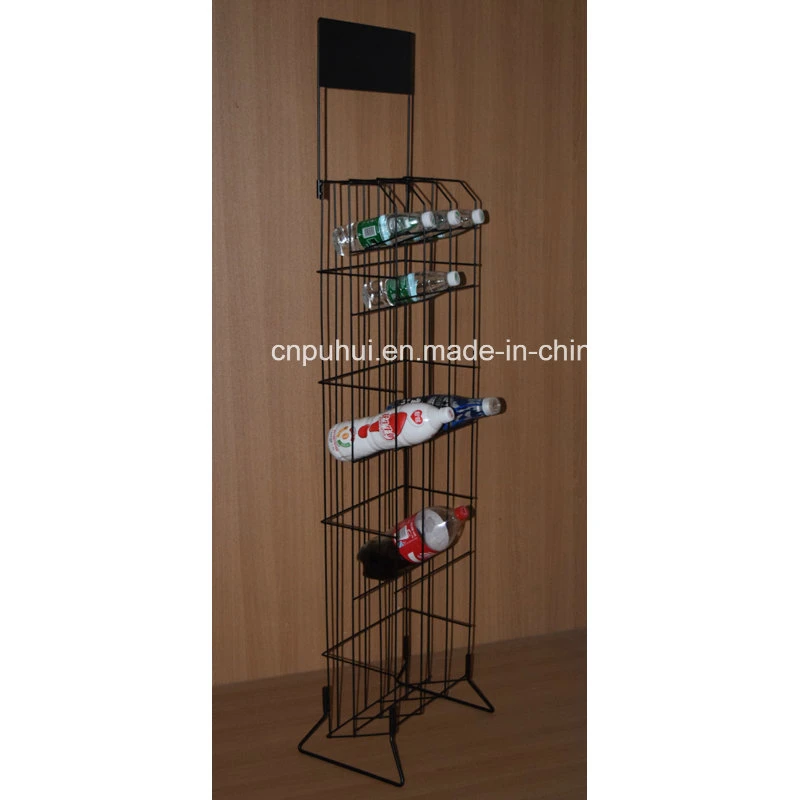 Metal Floor Standing Bottled Drinks Hanging Promotion Rack (PHY1079F)