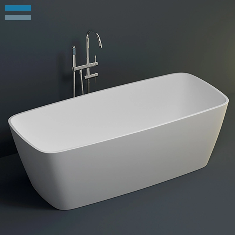 Freestanding Solid Resin Acrylic Solid Surface Artifical Stone Bathtub