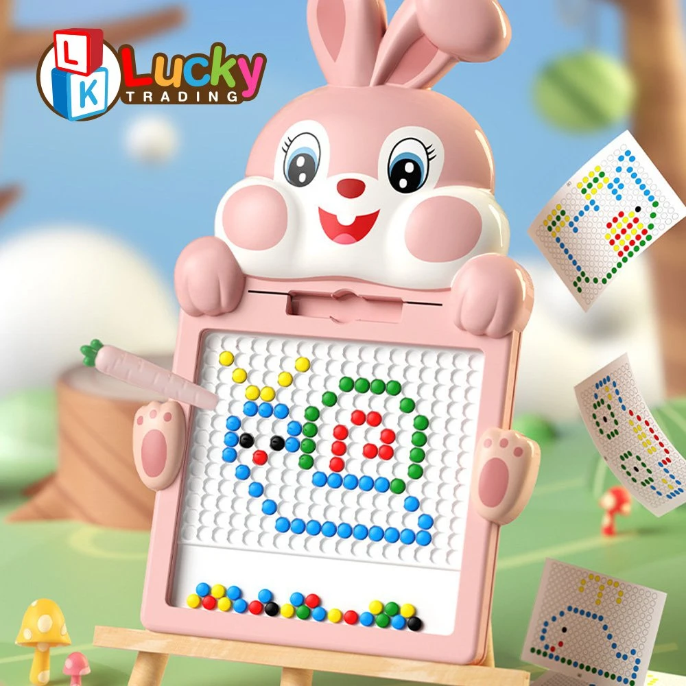 Magnetic Drawing Board with Pen & Beads for Toddlers
