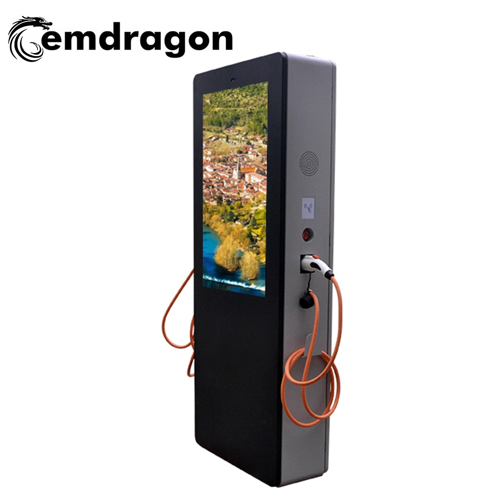 All in One Advertising Board Intelligent Double Gun Charging Pile Outdoor Advertising Machine 43 Inch LED Digital Signage Volt LCD TV Bus Ad Display