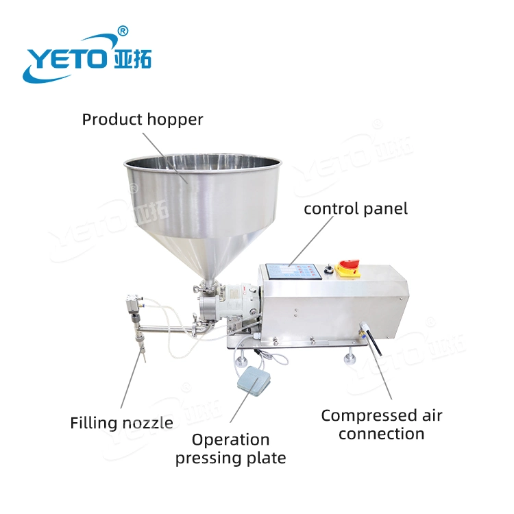 Máquina de llenado de mantequilla de cacahuete de alta calidad con bomba de rotor Yato