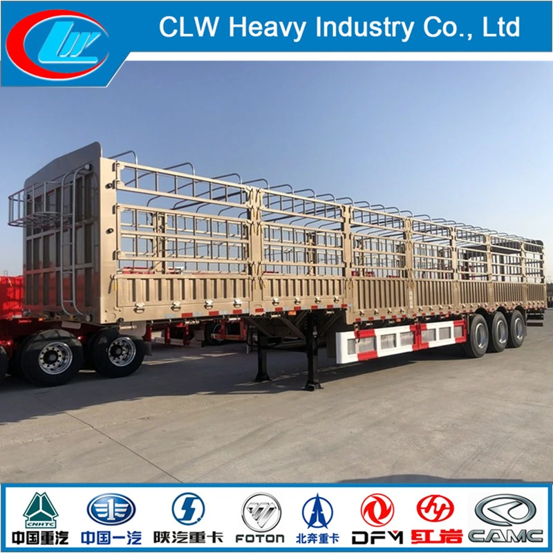 30-100 Tons Cattle Trailer Livestock Trailer Axles Cargo Animal Transport Stake Fence Semi Trailer Truck