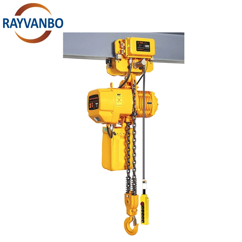 CE Approved 380V Three Phase Fix Trolley Type Electric Chain Hoist with Chain Bag 1ton 5ton 10ton Low Headroom Electric Chain Hoist with Remote Controller