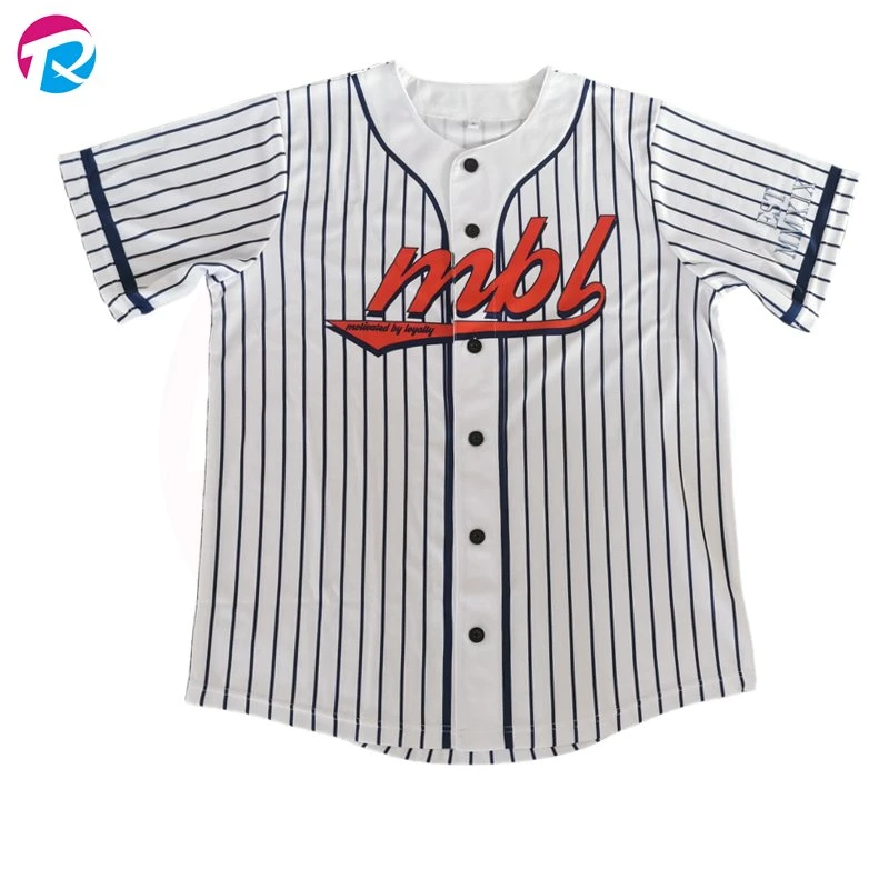 Camisetas uniformes de béisbol de malla transpirable personalizadas para hombre