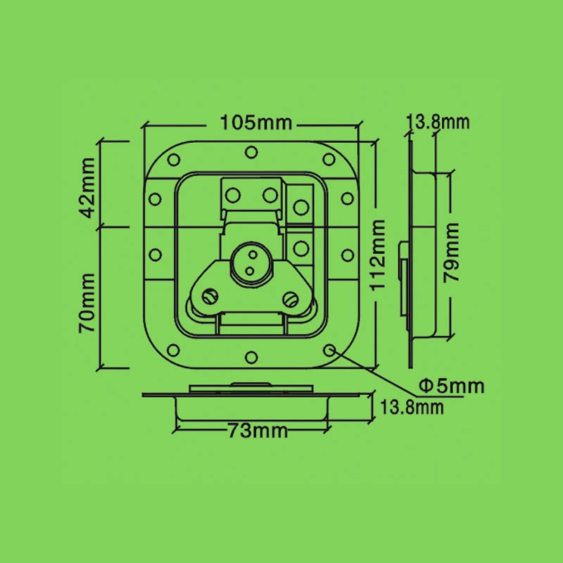 Silver Stainless Steel Lock Box Mechanical Lock