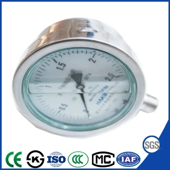 Ytn-100h German Type All-Stainless Steel Shock-Proof Pressure Gauges Vibration-Proof Pressure Meters Glycerine Oil Filled