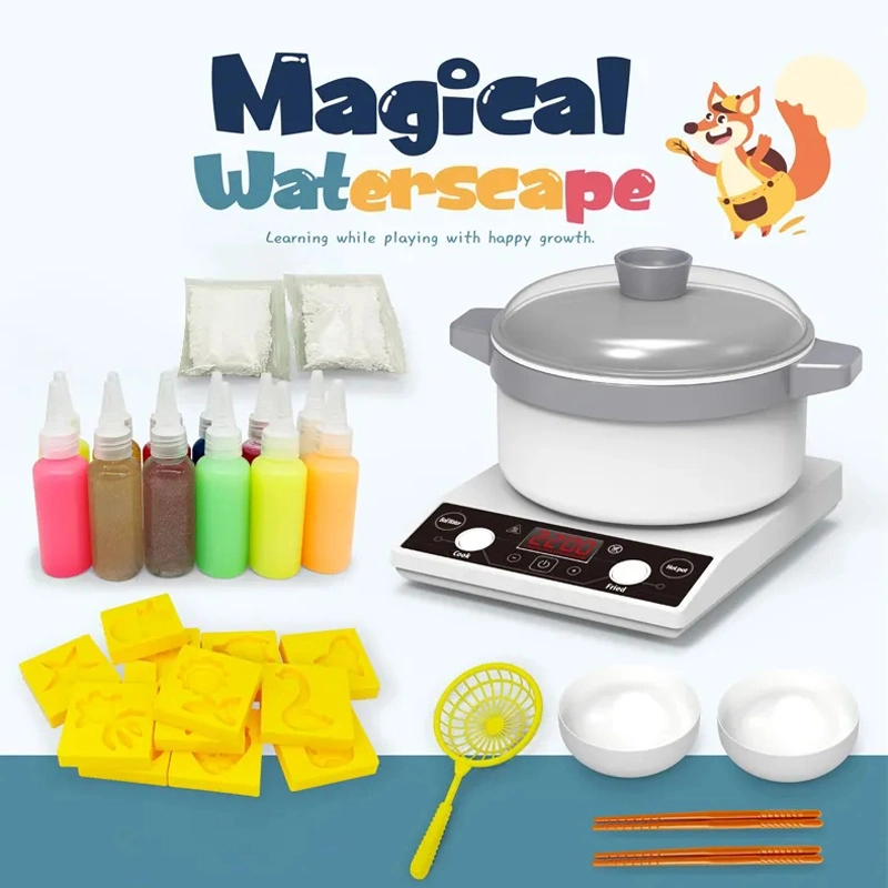 Wholesale/Supplier 33 PCS Novelty Simulation Children's Handmade Magical Water Children Toys Kids Colorful Kitchenware Creatively Kitchen DIY Toys