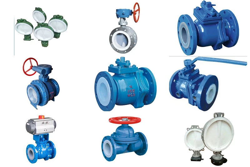 PTFE / F4 Lined Butterfly Valve (Ball Valves CS/F46, D371F4-16C, Pneumatic Q641F46-16C) for Chemical Acid Tank