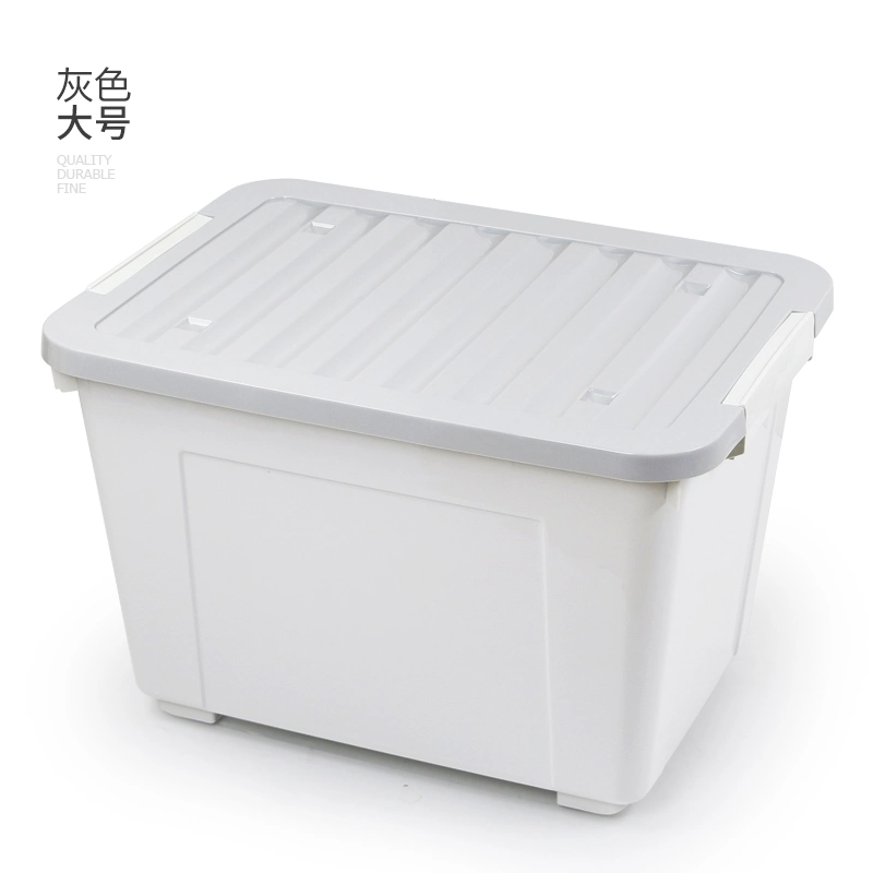 3410 Home Durable Clothes Sundries Plastic Storage Bin with Lid Space Organization