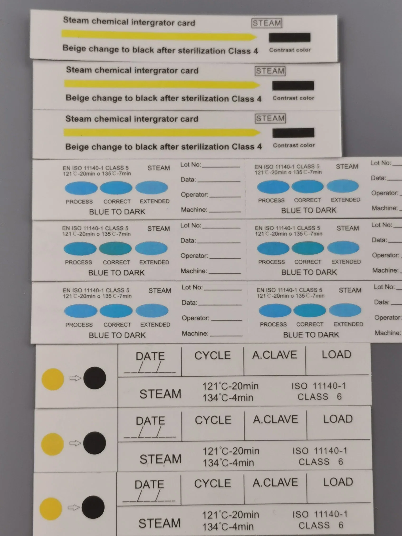 Автоклав паровой стерилизации окисью этилена индикатор газа/Label/Card оптовой больницы Disposblable пара в автоклаве химического полоски индикатора для стерилизации проверки