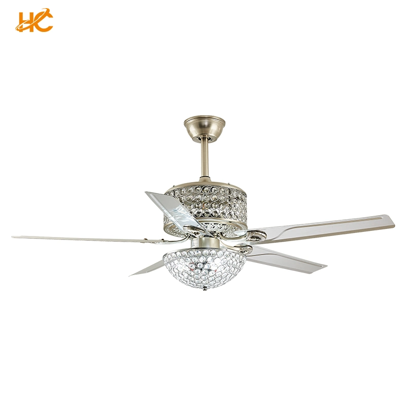 Golden Color 5 Blades Romote Control Luxury Indoor Outdoor Ceiling Fan Light