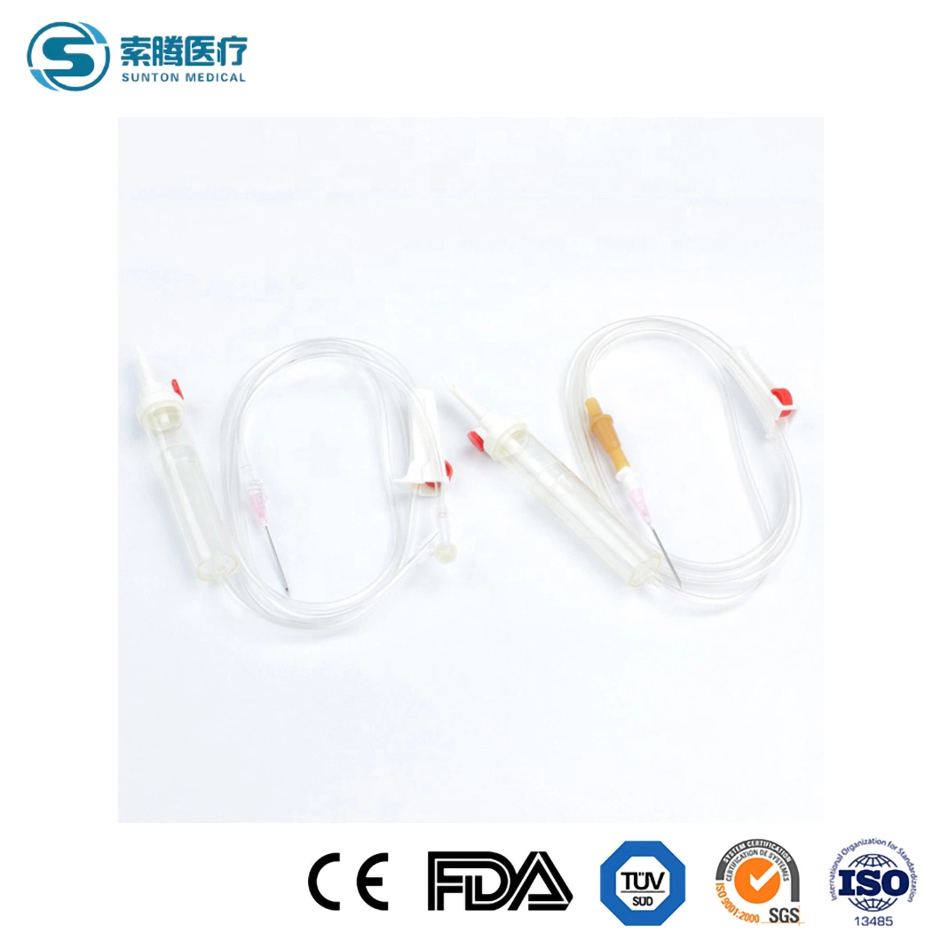 Sunton Blood Transfusion Set Prime China Blood Transfusion Set Factory Sangre venosa desechable recogida de muestras aguja aguja ultrafina transfusión de sangre Establecer