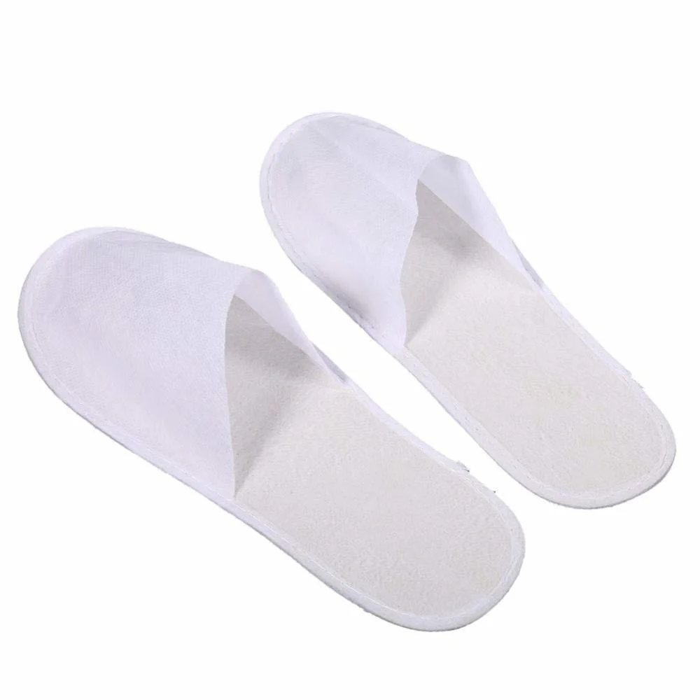 Toalla de felpa blanca EVA desechable al por mayor EVA Sole SPA Airline Hotel Slipper