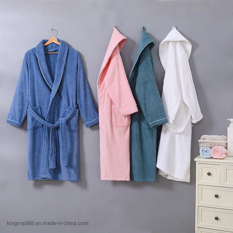 Terry Cloth Womens Mladies Silk Nightgowns Hotel SPA Shower Bathrobe