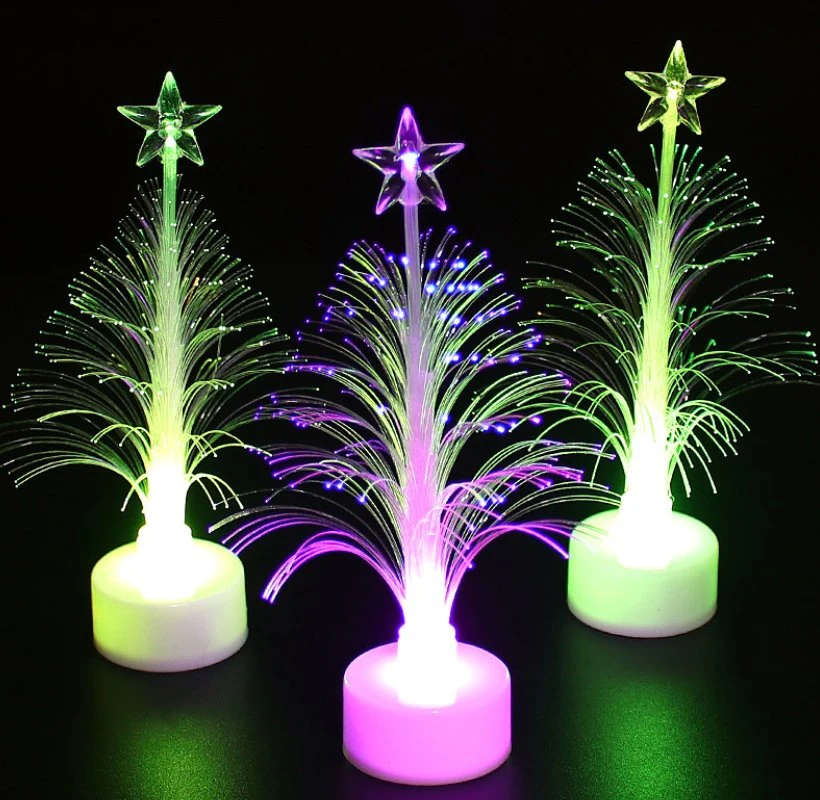 Decoração de Natal Festa intermitente luz LED fibra óptica Árvore de Natal