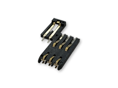 2.54 mm Pitch Chip SIM Card Holder Connector with Ejector 8 Circuits