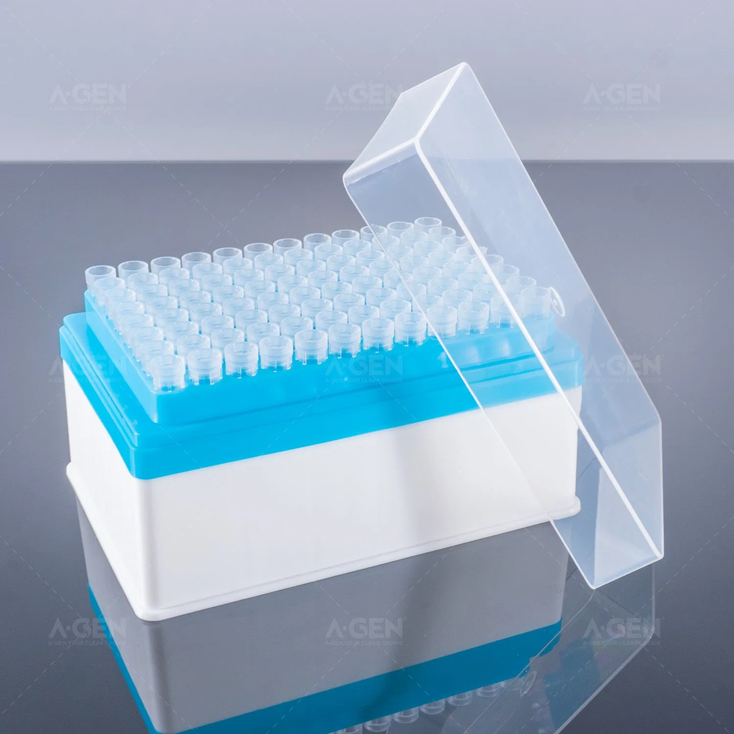 CÔNES POUR pipettes de filtration robotiques TRANSPARENTES 50 ΜL SBS Box 96 cônes/rack 24 racks 2304PCS