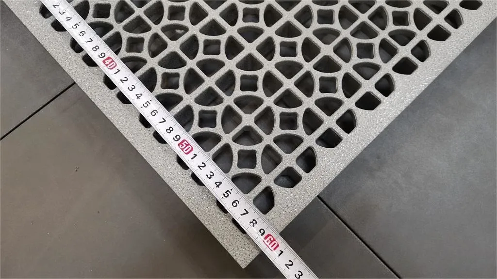 Easy Construction Cast Aluminum Honeycomb 55% Airflow Access Floor Panel for Telecommunications