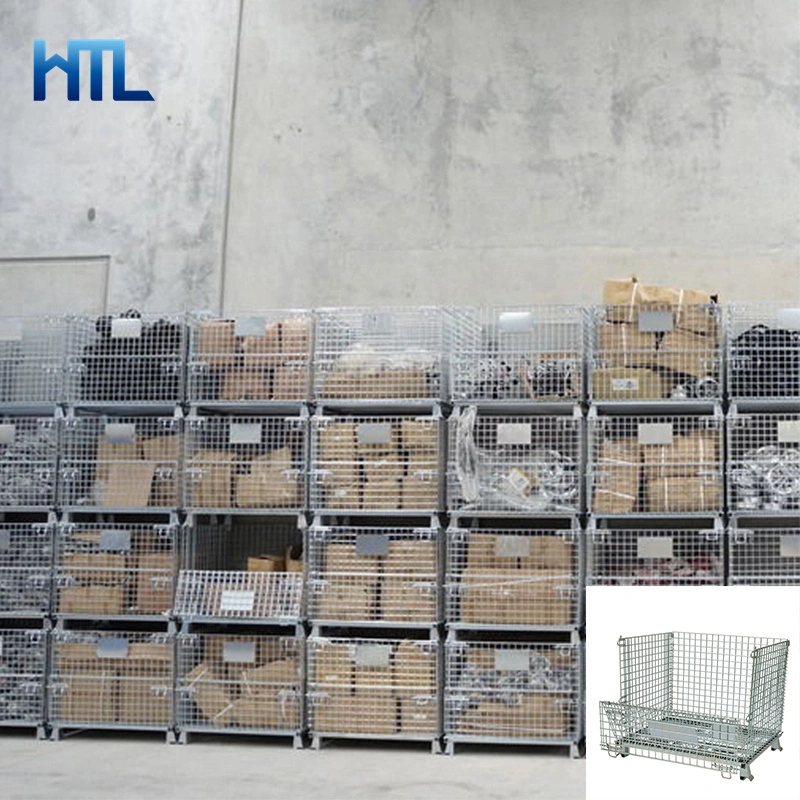 Heavy Duty Warehouse Industrial Welded Wire Mesh Metal Stackable Boxes