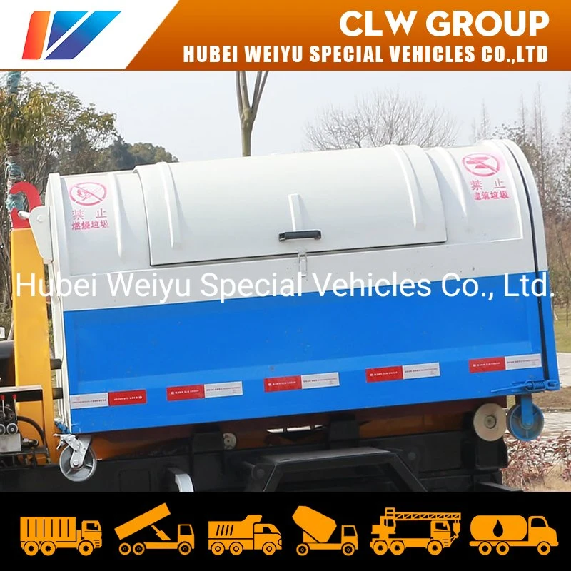 Dongfeng 4 Cbm Arm Hook Garbage Truck with Multi Garbage Bins