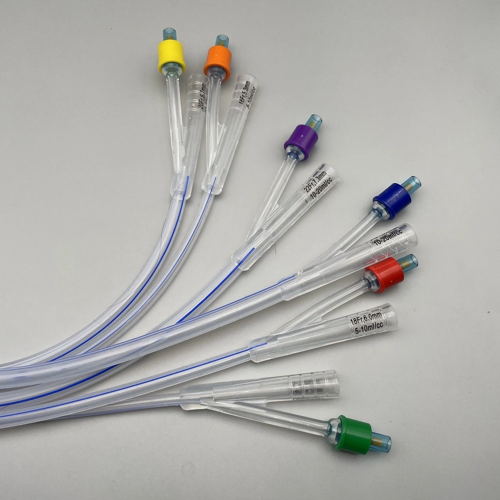 High quality/High cost performance  Medical Disposable Silicone Urinary Foley Catheter with 3 Way