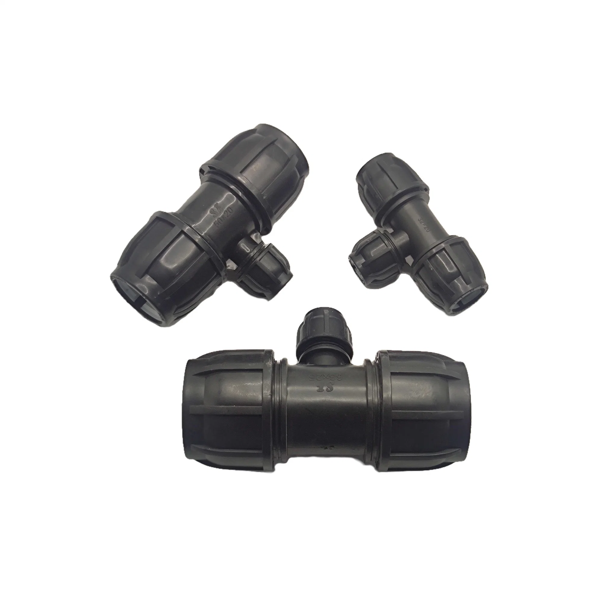 PP Compression Fitting Reducing Tee for Irrigation System