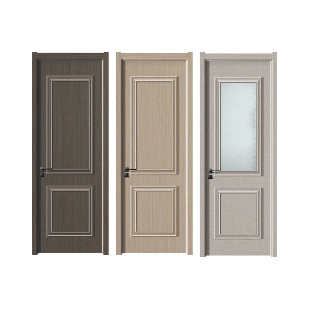 Eco-Friendly Soundproof XPS Foam Door Panel Hotel Wooden Composite WPC PVC Interior Door with Door Frame for Hospital