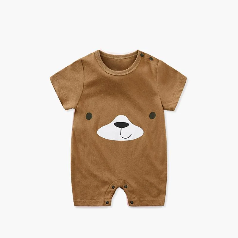 Großhandel Baby Jungen Strampler Kurzarm für Sommer Cute Bear Design Pyjama Baby Mode Kleidung