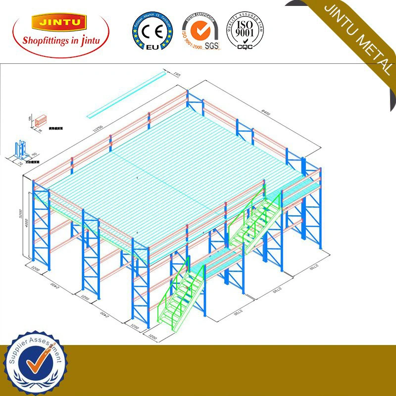 Steel Platform Structure Mezzanine Flooring Systems Storage Racking Shelf