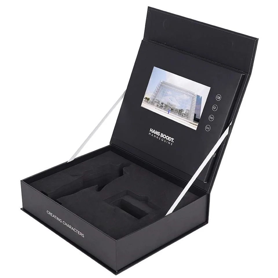 Caja de video LCD para promoción, impresión personalizada Caja de video de LCD, folleto de caja de LCD y caja de video