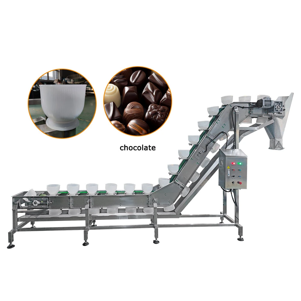 Tt-Bt-08/14/30/40/60 Manual Feeding Conveyor with Bowls Inclined Stainless Steel Frame Elevator Machine