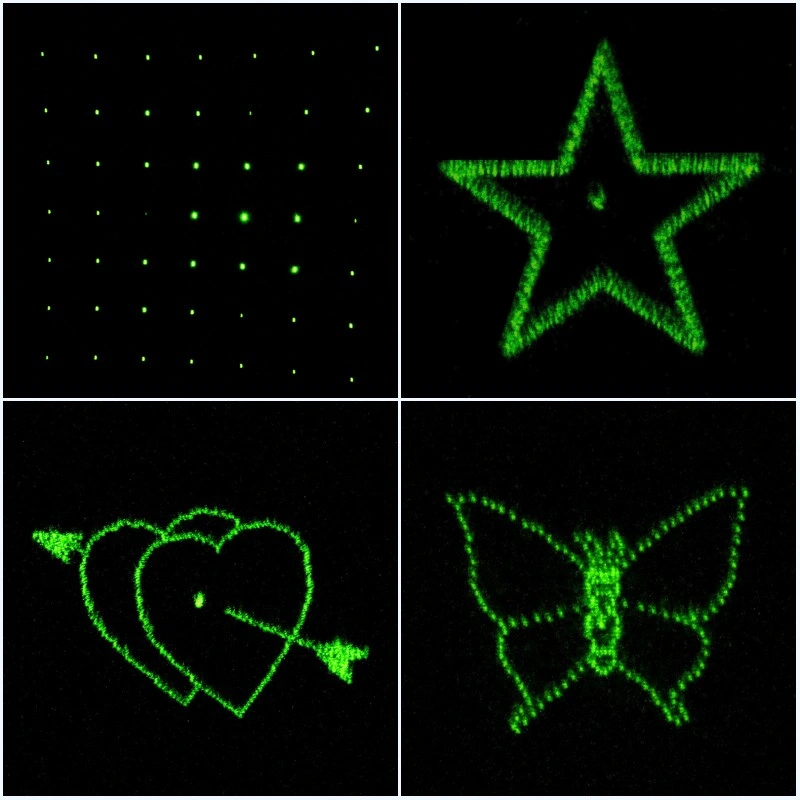 Compre cuatro patrones para la lámpara de etapa de plástico de los amolado de la luz del láser Enfoque para puntero láser