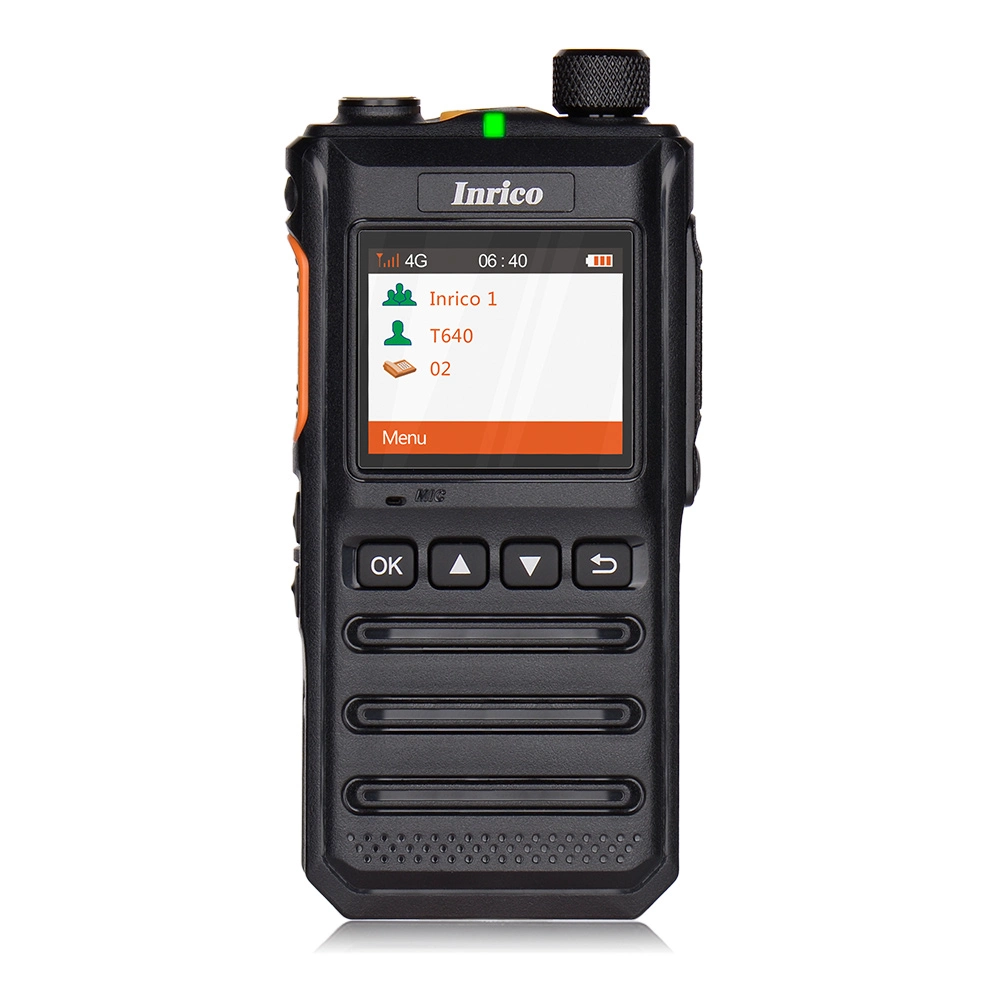 Pantalla Inrico walkie talkies de radio portátil recargable radio de dos vías de la red 4G T640