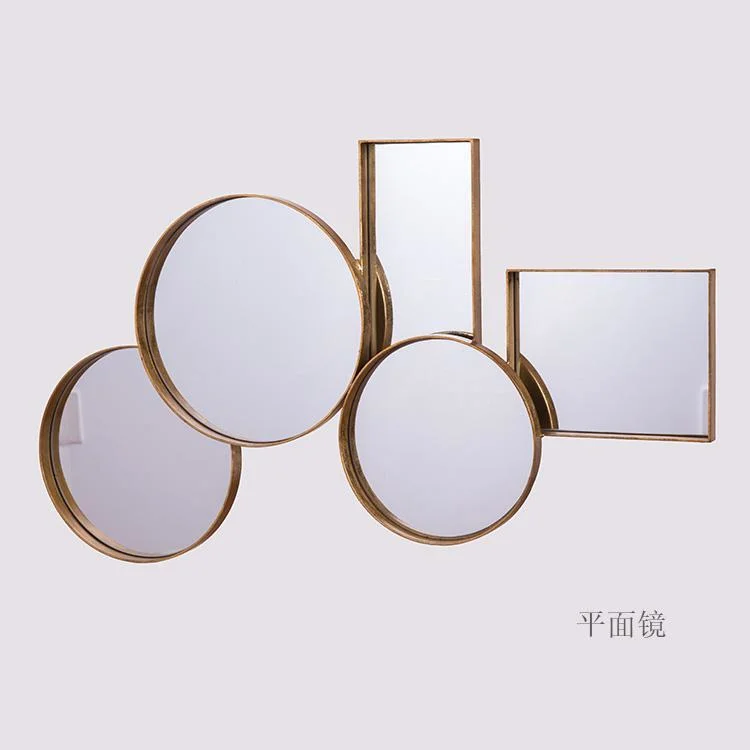 El Lujo moderno colgar de la pared de hierro forjado espejo Flor espejo decorativo de metal creativo