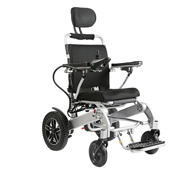 La atención de salud suministros eléctricos de potencia plegable respaldo reclinables sillas de ruedas para ancianos y discapacitados