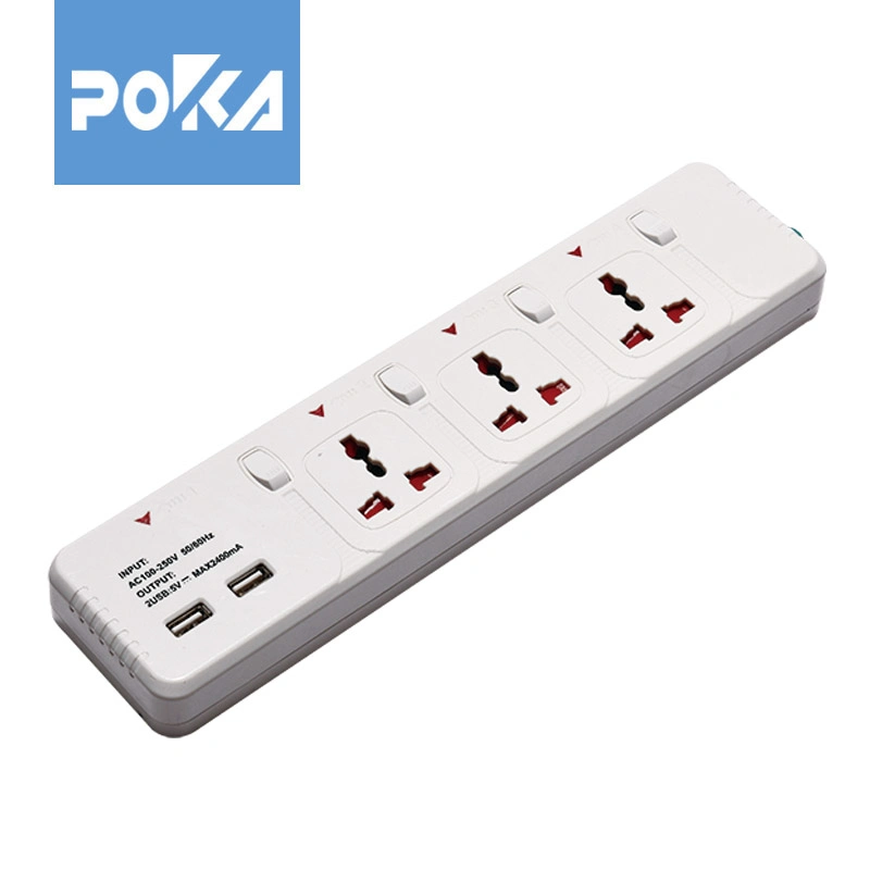 Multi Electrical Extension Socket with 2 USB Charging Ports