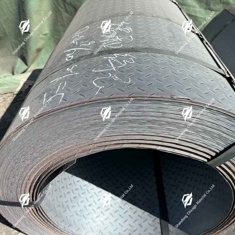 Bobine métallique en acier au carbone MS de qualité commerciale, 5 mm-20 mm Ss400 bobines en acier laminé à chaud Q235 Q345 acier doux HRC Bande/feuille/bobines en acier HR
