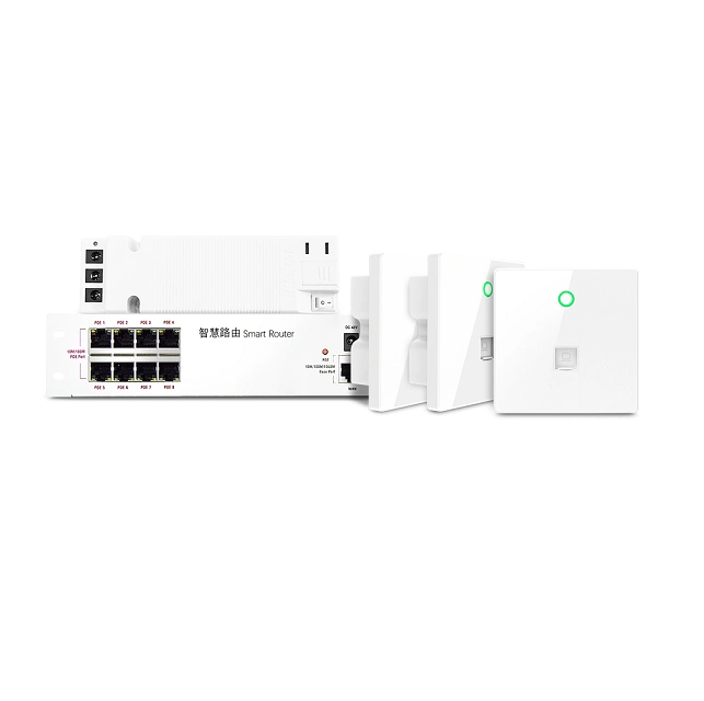 Router with Poe Switch and AC Controller Function, Provide Power/Ethernet for Wireless Ap