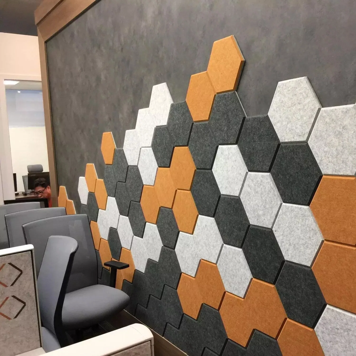 Felt Polyester Decorative Hexagon Wall Soundproof Acoustic Panels Hexagon Acoustic Panels