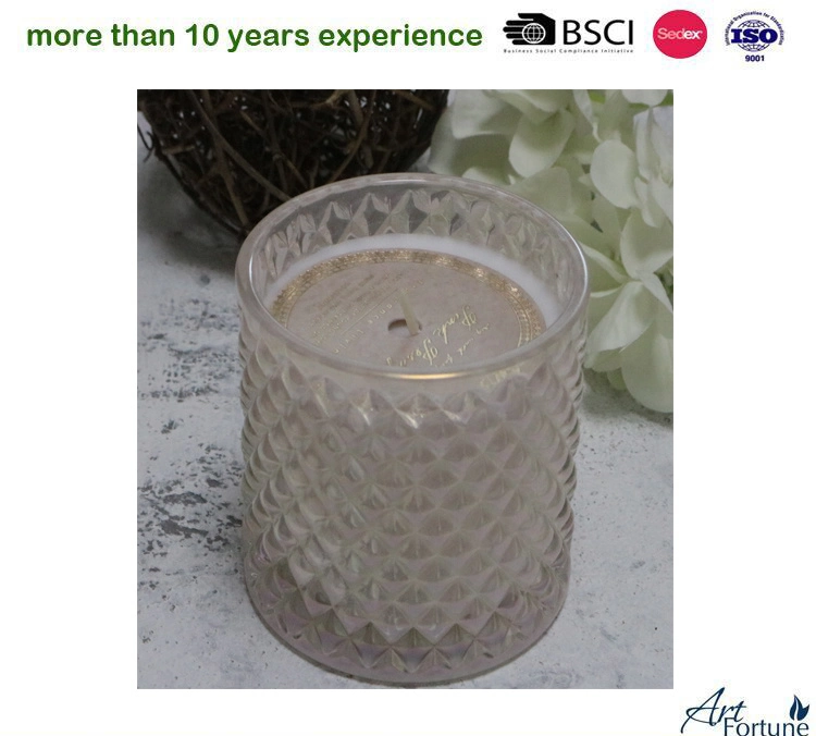 Round Shaped Glass Jar Candle Holder for Home Use