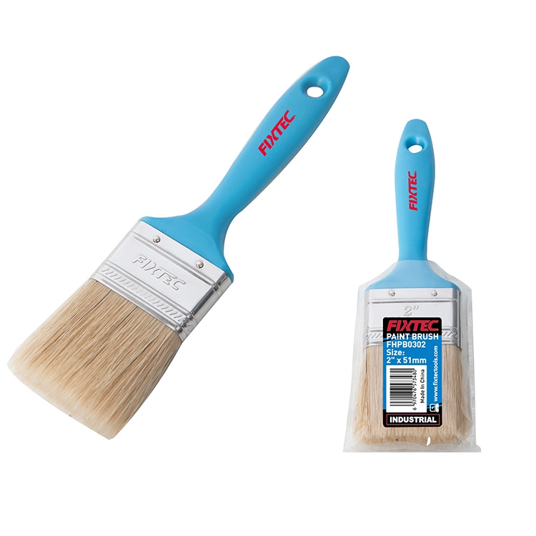 Fixtec 1"/1.5''/2''/2.5''/3''/4'' Plastic Handle Pet & White Bristle Paint Brush Cleaner