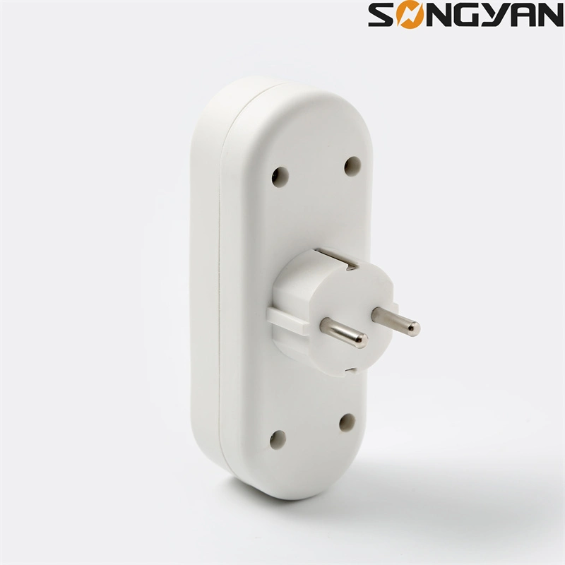 16A European Type Conversion Travel Plug 1 to 3 Way EU Standard Power Adapter Socket